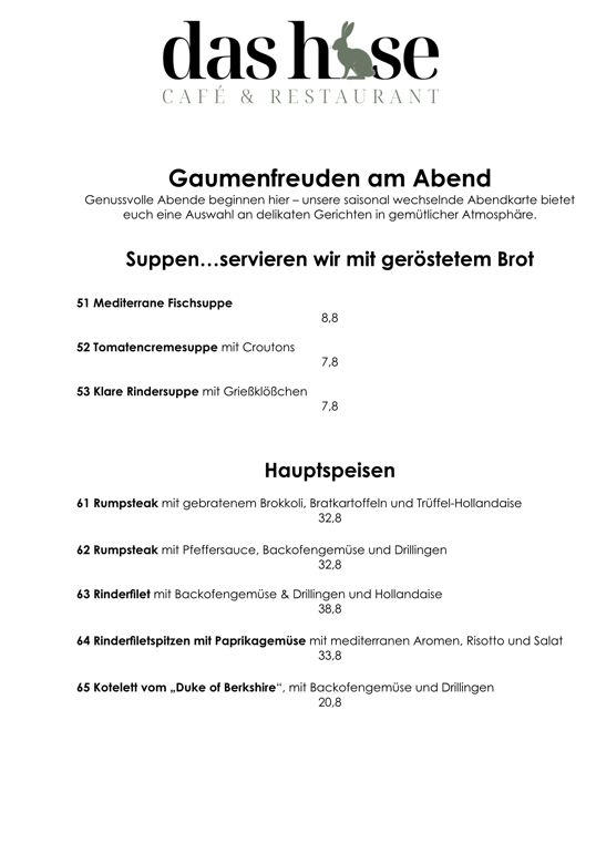 Gaumenfreuden am Abend 2