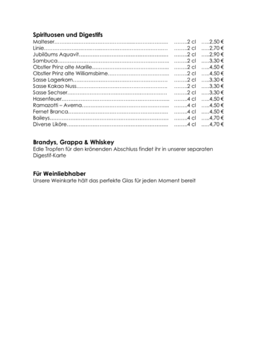 Spirituosen und Drigestifs 2